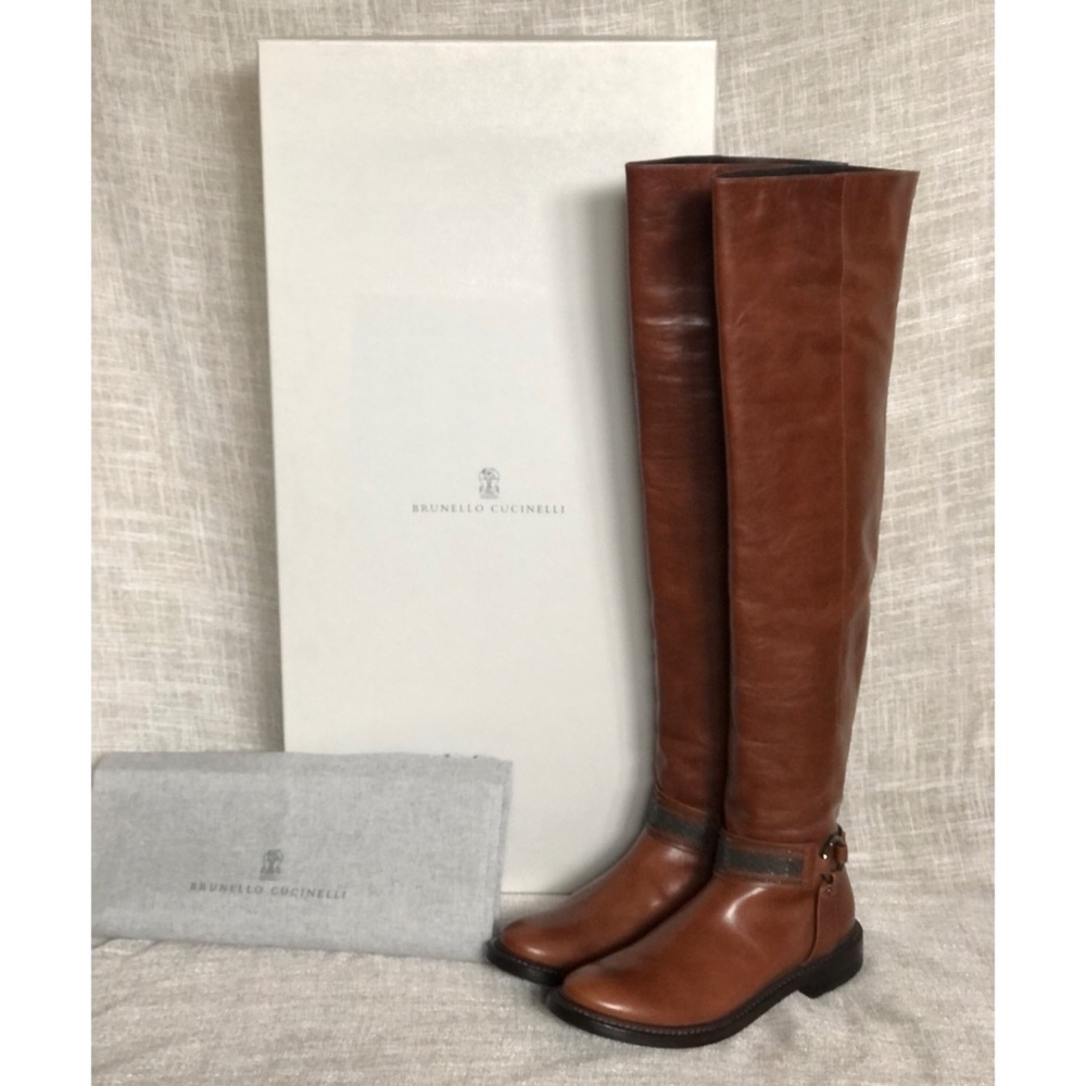 NWT $2495 Brunello Cucinelli Women's Riding Boots